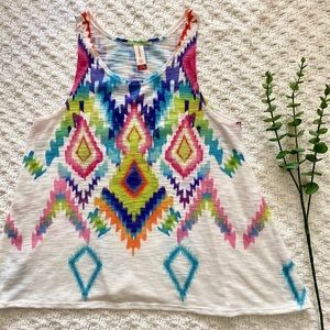 3 for $25! No Boundaries Aztec flowy tank